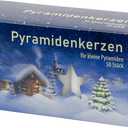 Jeka White 14mm Diameter Pyramidenkerzen German Candles, Set of 50