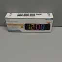 JXTZ Projection Alarm Clock, Alarm Clocks with Projection on Ceiling with 7.9" Large Display, LED Digital Clock with 4 Level Brightness, Snooze, Night Mode, Temperature, Clock for Bedroom Living Room (Black-white)