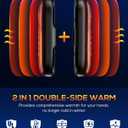 Hand Warmers Rechargeable, 2 Pack 6000mAh Electric Portable Heater, 20 Hrs Long Heating Hot Pockets Hand Warmer, Hunting Gear, Gifts for Women, Men, Raynauds, Camping, Golf, Outdoors (Black Pro)