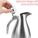 34 oz Food-grade Stainless Steel Thermal Carafe/Double Walled Vacuum Insulated Coffee Pot with Press Button Top, 12+ Hrs Heat&Cold Retention for Coffee,Tea,Beverage etc (1.0L)