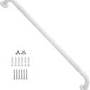 32 Inch Anti Slip Shower Grab Bar Oil Rubbed White 1.25" Diameter, Munzong Bathroom Grab Bar, Knurled Bathroom Balance Bar,Safety Hand Rail Support Handicap Elderly Senior Assist Bath Handle