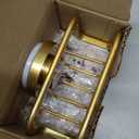 TAILI Sponge Holder for Kitchen Sink with Strong Suction Cup, Rustproof Aluminum Sink Caddy for Sponges, Removable Sponge Holder, Dish Brush for Scraper - Gold (5.1" x 2.3")