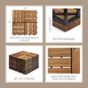 THYOI Acacia Wood Interlocking Deck Tiles (12" x 12"), Deck Flooring Outdoor Waterproof All Weather, Tiles for Patio, decking Tiles for Indoor and Outdoor use (Golden Teak 12S, 10 Pcs - 10 Square Ft)