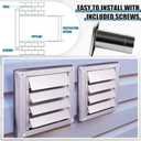 Shimeyao 4" Wall Vent Cover Stainless Steel Outside Dryer Vent Covers for House Exhaust Duct Kit with Removable Extension Pipe 8 Inch and 4 Screw for House Outdoor Extended Air Pipe, Silver