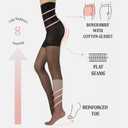 CALZITALY High Waist tights Control Top Shaping Nylons, Shaping Pantyhose, 20 Denier Sheer Shaping Tights for All Day Use (Black)