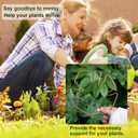 2 x 6PCS Monstera Plant Stem Support, Monstera Stabilizer Grapple Holder Unique Design for Turtle Shell Bamboo Clamp Set, Ideal Plant Support Stakes for Thriving Growth Indoor Climbing Plant (Copper)