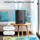 BREEZOME 6L Humidifiers for Bedroom Large Room & Essential Oil Diffuser, Ultrasonic Top Fill Cool Mist Humidifiers for Baby, Plants, Nursery Last up to 60 Hours, Smart Humidistat Control, Quiet, Black