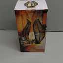 Solar Outdoor Lights Garden Decor Waterproof Crackle Glass Globe,Metal Yard Art Outdoor Solar Garden Lights for Decor Yard,Porch,Patio Decorations.Gardening Gifts for Women/Mom. (Rust)