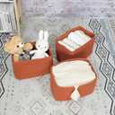 Cotton Rope storage Basket Bins Woven Basket for Organizing Shelves 15X10X9.3" Rectangle Decorative Baskets For storage Clothes Toys Books Towels Nursery basket organizer 3 pack Rust