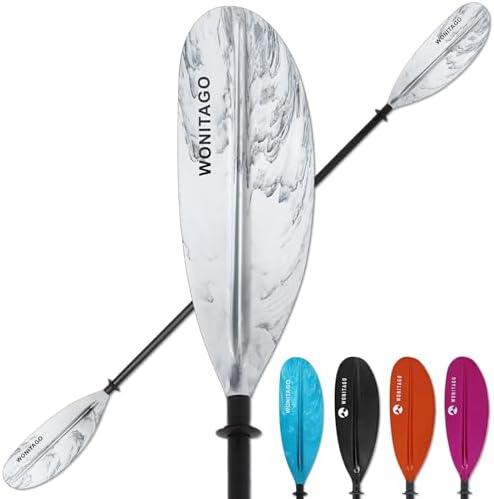 WONITAGO Kayak Paddle, Adjustable and Lightweight Kayaking Oar | for Kayaking, Boating and Canoeing, 3 Piece, 230-250 cm/90-98 in