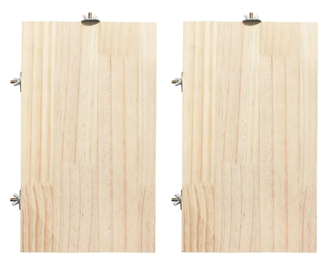 2PCS Chinchilla Wooden Platform Ledge 13 × 8 ’’ Large Bird Perch Stand Shelf Platform for Ferret Bunny Guinea Pig Conure Hamster Parrot Macaw Cockatiel