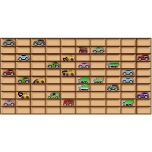 Menkxi 1 Pcs 110 Space Toy Car Display Case Wooden Wheels Shelf Wall Mounted Toy Car Storage Display Shelf Birthday Gift for Collectibles, Figurines, Shot Glasses