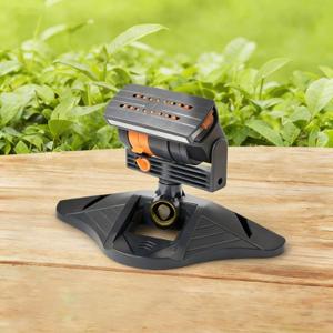 Upgraded Adjustable Oscillating Sprinkler, 16 Mini Turbine, Wide Area Coverage, Heavy-Duty Triangular Bracket Compatible for Lawn Yard Garden Watering