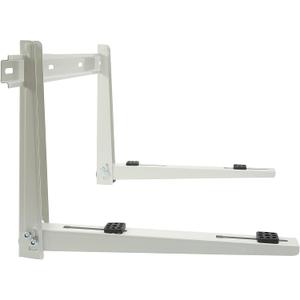 Outdoor Wall Mounting Bracket for Ductless Mini Split Air Conditioner Heat Pump Systems, Compressors & HVAC Systems, Heavy Duty, Universal, White, Galvanized Steel