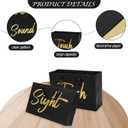 FYSUIMU 5 Senses Gift Bags for Him Her Five Senses Black Gift Bag with Ribbon Handles and 10 Pcs Tissue Paper Present Wrappings for Wedding Anniversary Valentine's Day Birthday