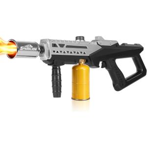 Powerful Propane Torch Gun, Adjustable Flame Thrower Gun for BBQ, Charcoal Lighter, Steak Searing, Campfire, Fire Pit, Outdoor Cooking (Tank Not Included)