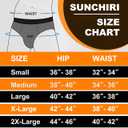 Incontinence Underwear for Men, 150ML Absorbent Washable Protective Leak Proof Reusable, Briefs 3 Pack (Multicolor02, Medium)