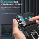 LeYi for Galaxy A17/A16-5G Phone Case: Galaxy A17 5G Screen Protector [2 Packs] with Camera Cover, Military-Grade Heavy Duty Protection Cell Android Basic para Samsung A 16 5G Phone Case, Black