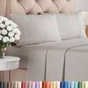 King Size 4 Piece Sheet Set - Comfy Breathable & Cooling Bed Sheets Set - Hotel Luxury Bedding for Women, Men, Kids, Teens, Boys & Girls - Deep Pockets, Soft and Wrinkle Free - Oeko-Tex - Light Grey