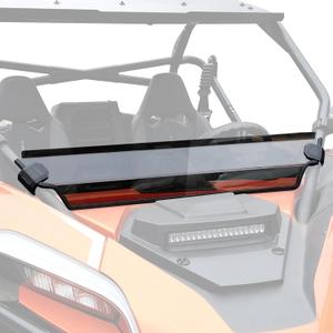 SAUTVS Dark Tinted Front Half Windshield for CFMOTO ZForce 950 H.O. SPORT 2022-2023 / H.O. EX 2022-2024, ZForce 950 SPORT 2020-2022, Durable Tinted Half Windscreen Accessories