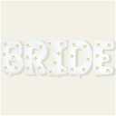 40 inch White Bride Balloons + 30 Pcs Champagne Gold Bows - XL White Bride Balloons for Bachelorette Party Wedding Engagement Bridal Shower Party Bridal Photo Booth Decor (Champagne Gold) 2 Pack
