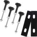 ZESUPER Traction Board Mount Pins Lockable Recovery Board Mount Kit,Universal Bracket for Traction Tracks,Adjustable Support Brackets for Roof Rack,Easy-to-Install Recovery Board Mount 4PCS