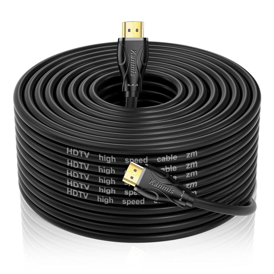4K HDMI Cable 75ft, High Speed Hdmi Cables (HDMI2.0,18Gbps,1080P)-Ethernet Audio Return Video 4K HDMI Cable, Ultra High Speed Gold Plated Connectors, Compatible with Playstation Arc PS3 PS4 PC HDTV