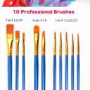 Acrylic Paint Set - 24 Colors 2 oz/59 ml Acrylic Paints for Professional Artists with 10 Brushes , Art Supplies for Painting Canvas Rock Wood Ceramic Glass Art Craft Painting, Rich Pigments Lasting Quality for Beginners