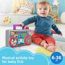Fisher-Price Laugh & Learn Busy Boombox, Retro-Inspired Musical Infant Activity Toy with Learning Content for Baby and Toddlers (Amazon Exclusive), Compact, suitable for young children
