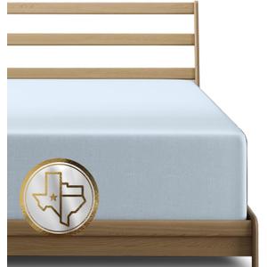 Texas Linen Co. 100% Egyptian Cotton Fitted Sheet Twin XL Size - 1000-Thread-Count Twin XL Fitted Sheet Only, Soft, Cooling, 16" Deep Pocket Luxury Sateen Weave Bottom, Hotel Quality - Light Blue