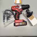 AVID POWER 20V MAX Lithium lon Cordless Drill Set, Power Drill Kit with Battery and Charger, 3/8-Inch Keyless Chuck, Variable Speed, 16 Position and 22pcs Drill Bits (Red)