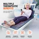 Powermat Full Body Massage Mat with Heat - Shiatsu Back Massager Pad for Bed, Chair & Recliner - Electric Vibrating Heating Pad - Whole Body Massager Mat for Pain Relief - Massage Mattress by Powerfit