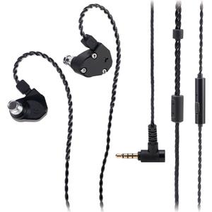 TINHIFI C2 HiFi IEM | LCP+PU Composite Diaphragm | 0.78mm 2-Pin Gold-Plated Cable | High-Resolution in-Ear Monitors for FPS Gaming & Music (Black, C2 2025 3.5MM+Mic)
