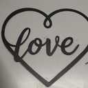 GlintHome Large Black Metal Wall Decor - Letter(love) Wall Art for Bedroom Living Room Office Home Decor - 19x17 Inches