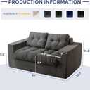 MAXYOYO Loveseat Sofa Couch, Upholstered Bean Bag Chair Cloud Seat, 59"