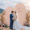 Nude Arch Covers Set of 2-7.2 and 6ft Nude Arch Backdrop Cover Spandex Wedding Balloon Arch Stand Covers for Baby Shower Birthday Party Bridal Shower Photo Arch Covers Stretchy Backdrop