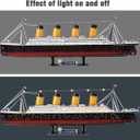 CubicFun 3D Puzzles for Adults - LED Titanic 35'' Large Ship - New Home Desk Decor - House Warming, Wedding, Anniversary, Valentines Day Gifts for Him Her Teacher Long Distance Relationship Gifts