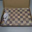 Checkered Cutting Board 15 x 10 in, Wood Checkerboard Cutting Board for Kitchen, Wooden Serving Tray Charcuterie Board for Meat, Fruit, Cheese, Bread