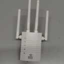 1200Mbps Dual - Band WiFi Extender Signal Booster, WiFi Extender with 4 Antennas, WiFi Booster Covers Up to 12880 Sq.ft & 105 Devices, WiFi Repeater with Wall - Plug Signal Booster for Home (white-N1)