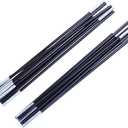 Happy Travel Fiberglass Flexible Tent Poles Replacement Kit, 2 Sections, Black