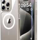 TAURI for iPhone 15 Pro Max Case, Compatible with MagSafe, [3 in 1] 1X Clear Case [Not-Yellowing] with 2X Screen Protectors, Military-Grade Protection, Magnetic Case for iPhone 15 Pro Max, Clear