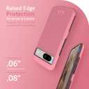 TUDIA MergeGrip [Military Grade] Designed for Google Pixel 8a Case (2024) - [Drop Tested] Dual Layer Shockproof Slim Rugged Tough Heavy Duty Protective Phone Case Cover - Smokey Pink