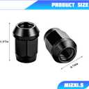 Zpana 20PCS M12 x 1.5 Car Bulge Acorn Lug Nuts, Steel Close End Vehicle Wheel Bulge Acorn Lug Nut, Automotive Tire Replacement Accessories, Compatible with Lacrosse (Black)