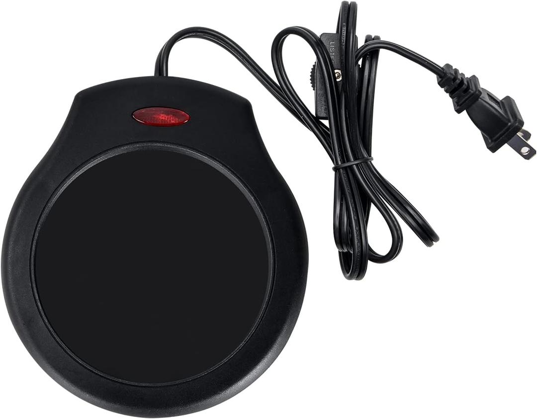 Candle Warmer Plate Safely Releases Scents Without a Flame- Used as Candle Jar Warmer, Candle Melter, Coffee Warmer, Mug Warmer, Cup Warmer in Your Home & Office (Black)