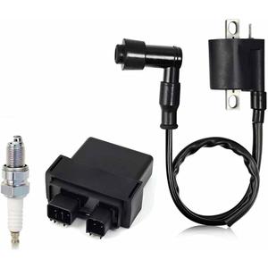 Ignition Coil, Ignition Coil & Spark Plug & CDI Box Set For Yamaha YFM50 50R Raptor 50 2004-2008/OEM:5YF-85540-00-00,3KJ-82310-10-00