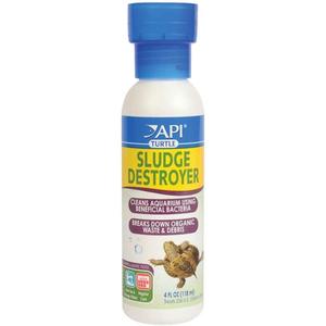 API TURTLE SLUDGE DESTROYER Aquarium Cleaner and Sludge Remover Treatment 4-Ounce Bottle
