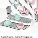 OXO Tot Expandable Drying Rack Space-Saving Drying Rack | Newborn and Baby Essentials | Breastfeeding Essentials | Dry Baby Bottles | Save Space in Kitchen