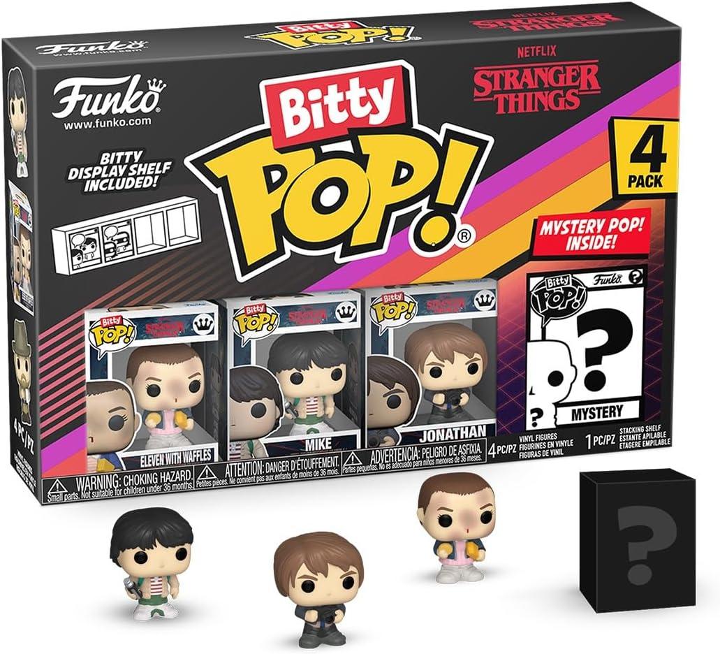 Funko Pop Bitty: Stranger Things - Eleven with Waffles, Mike, Jonathan, and Mystery Chase Figure - and A Surprise Mystery Mini Figure - 0.9 Inch (2.2 Cm) Collectable
