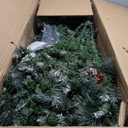 7 FT Pre-Lit Artificial Christmas Tree Hinged with Pine Needles 400 LED Lights
