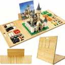 Building Baseplate Table with Storage Trays, Multi-Functional Sensory Play Table Compatible with LEGO Bricks, Large Activity Tray Board for Adults & Seniors